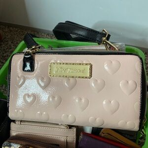 Betsey Johnson Blush Heart Pattern Wallet